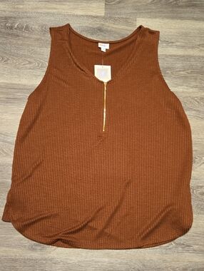 NWT Lularoe Rachael Zipper Tank Sz 2XL